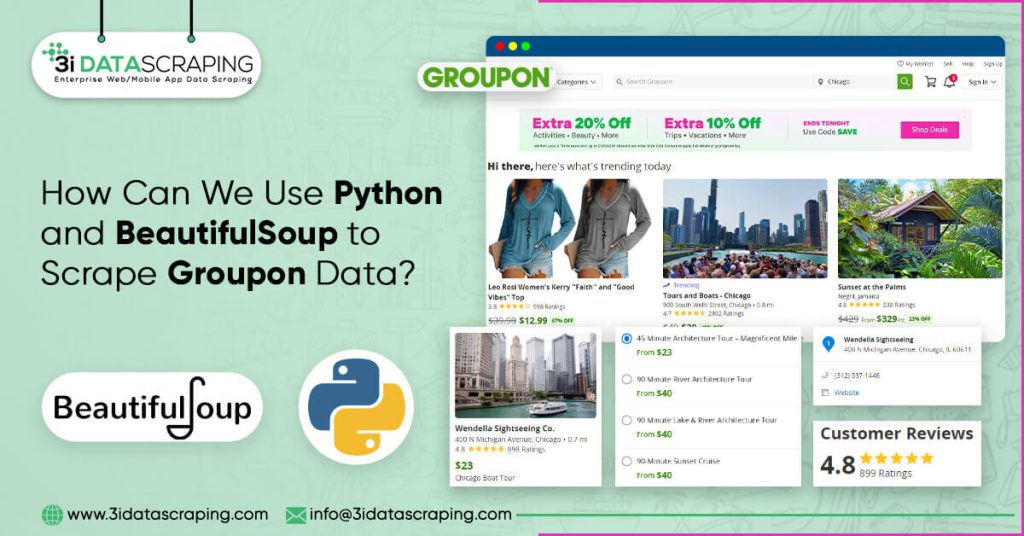 How Can We Use Python and BeautifulSoup to Scrape Groupon Data?