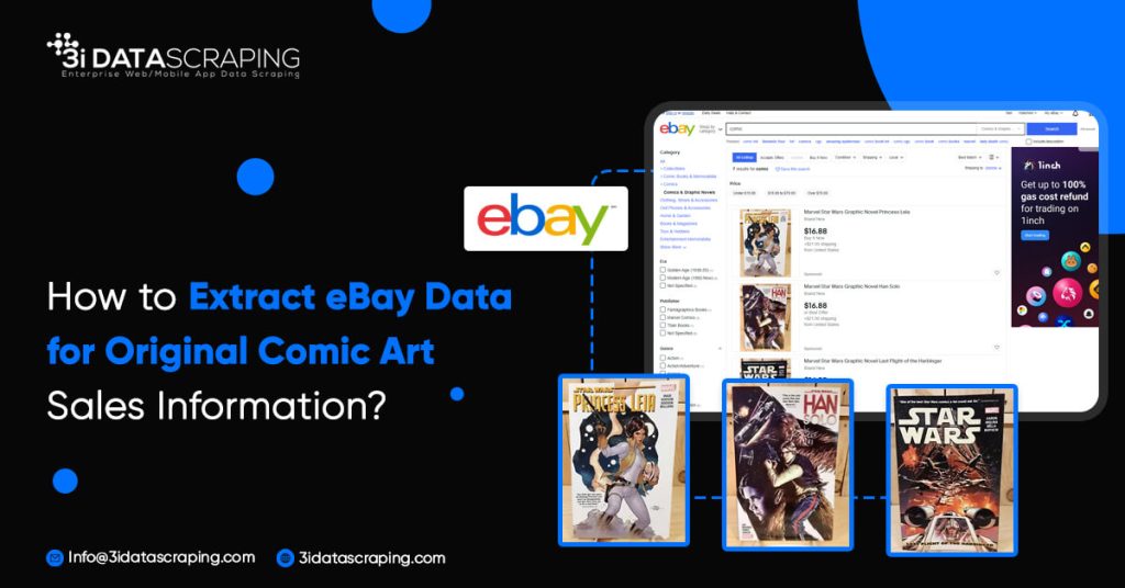 extracting ebay data for original comic art sales information