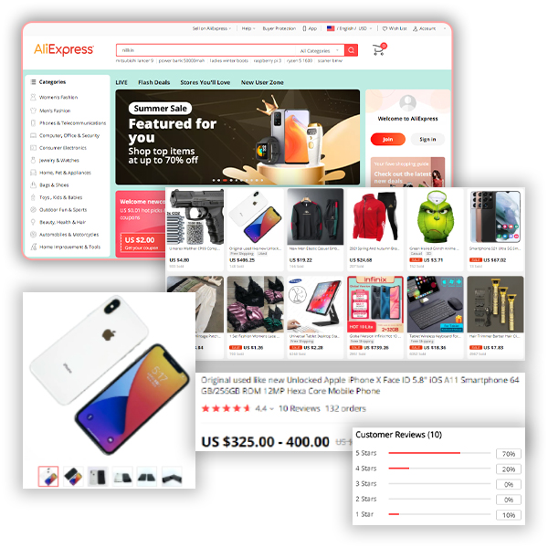 AliExpress Product Data Scraping Services of Data Fields