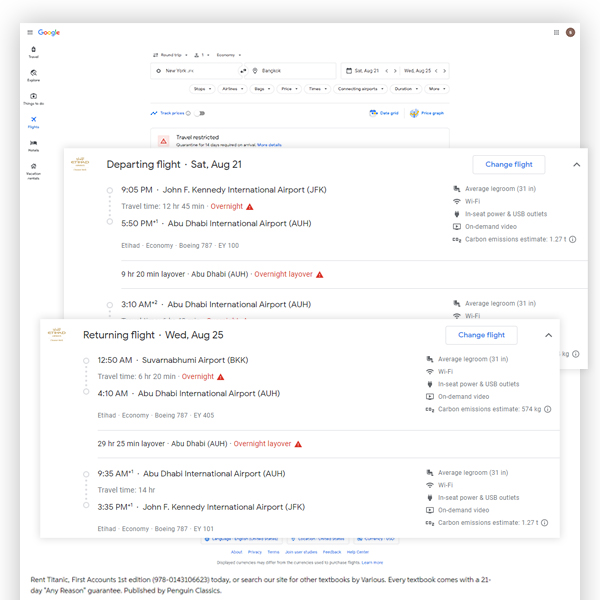 Flight Data From Google