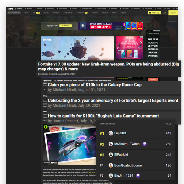 Fortnite Tracker Data Scraping