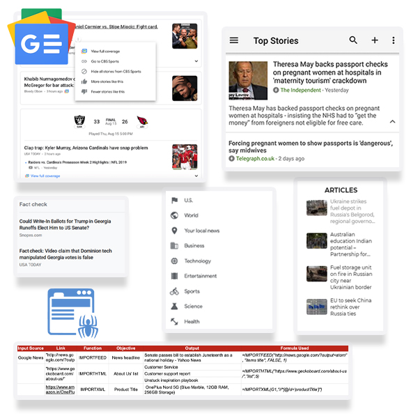 web scraping help google news