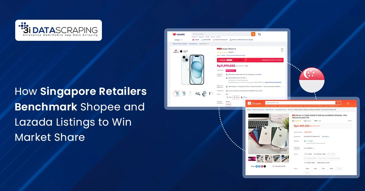 Shopee Lazada listing benchmarking Singapore